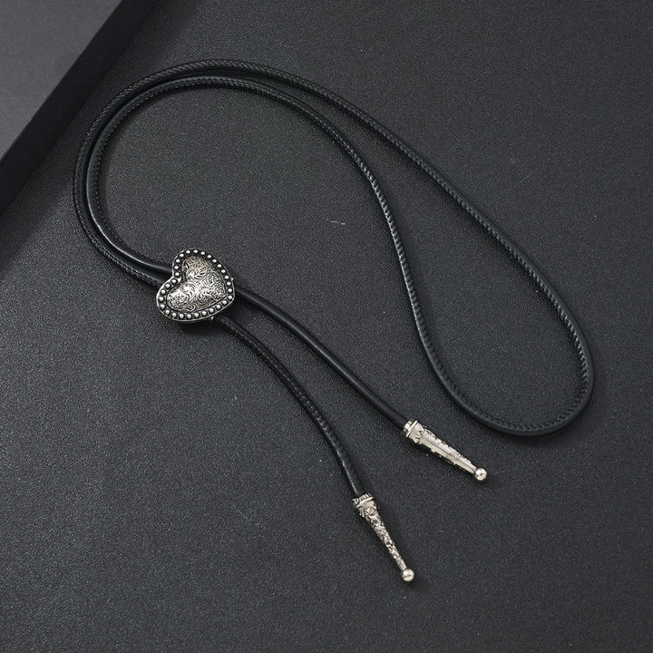 Collana Bolo Tie in filigrana d'argento antico oro - Stile n. 4 - image 5