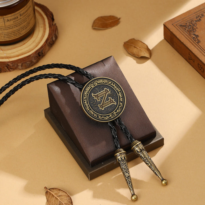 Bolo da uomo vintage western con scudo in ottone antico - Z - image 25