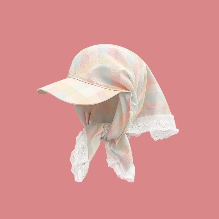 Elegante e pratico cappellino da baseball unisex con bandana da annodare - Quadri rosa - Regolabile - image 17