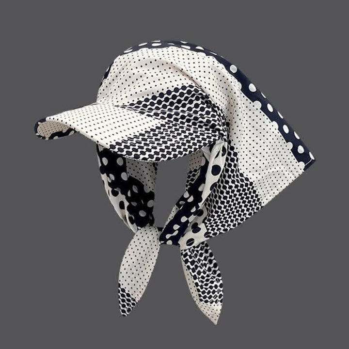 Elegante e pratico cappellino da baseball unisex con bandana da annodare - Pois bianchi e neri - Regolabile - image 24