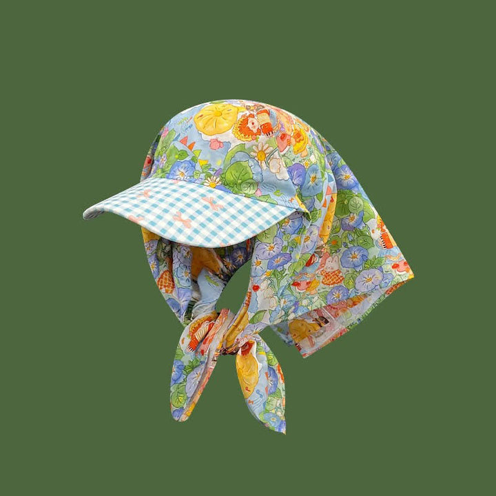 Elegante e pratico cappellino da baseball unisex con bandana da annodare - Fiore blu - Regolabile - image 12