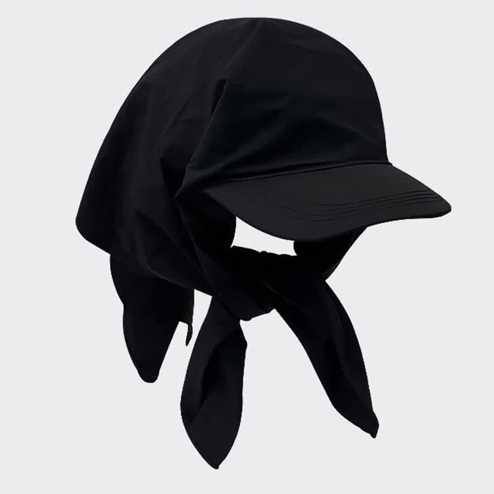 Elegante e pratico cappellino da baseball unisex con bandana da annodare - Nero - Regolabile - image 1