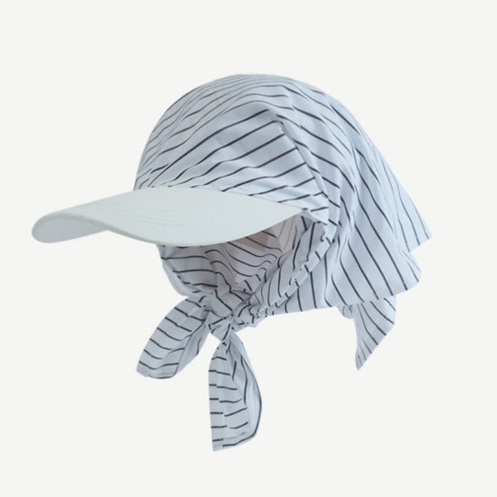 Elegante e pratico cappellino da baseball unisex con bandana da annodare - Strisce bianche - Regolabile - image 4
