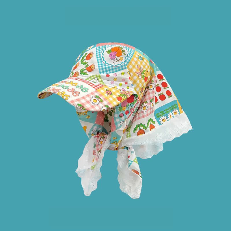 Elegante e pratico cappellino da baseball unisex con bandana da annodare - Frutta e fiori - Regolabile - image 15