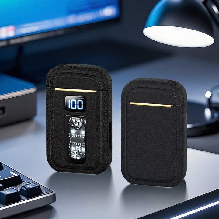 Accendino a butano 3 in 1 con torcia a LED e funzione arco plasma e torcia a getto, con luce LED integrata. - Nero opaco - image 13