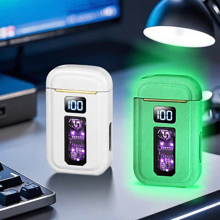 Accendino a butano 3 in 1 con torcia a LED e funzione arco plasma e torcia a getto, con luce LED integrata. - Bianco Luminoso - image 10
