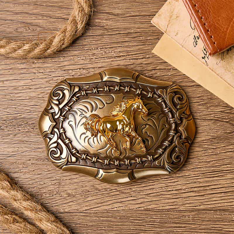 Cintura in pelle fai da te con fibbia da cowboy/rodeo/cavallo, nata per correre, cowboy, rodeo, cavallo - image 1
