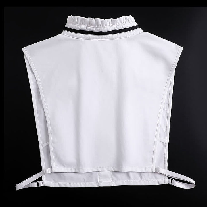 Fiocco con nastro, colletto finto bianco arricciato e rimovibile - image 3