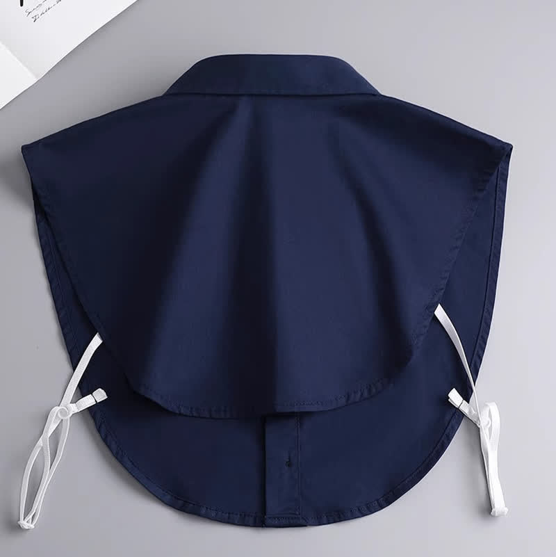 Colletto finto in cotone removibile, classico unisex, tinta unita. - image 14