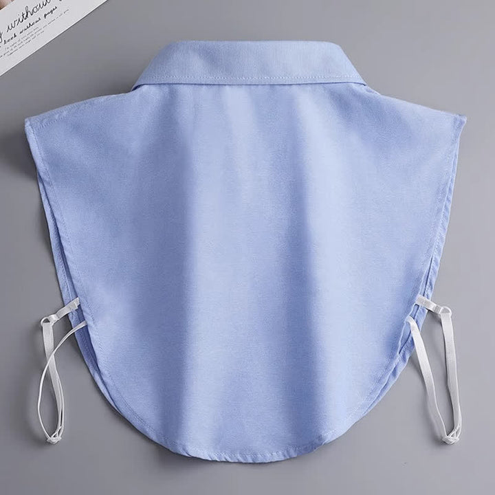 Colletto finto in cotone removibile, classico unisex, tinta unita. - image 16