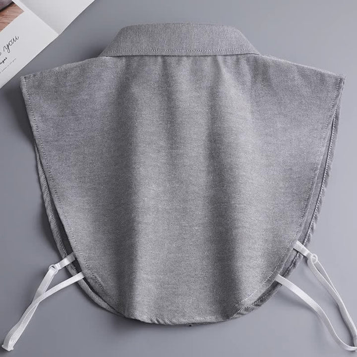 Colletto finto in cotone removibile, classico unisex, tinta unita. - image 5