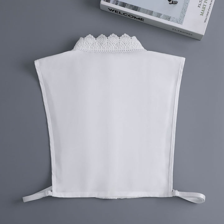 Colletto finto staccabile in pizzo floreale stile vittoriano da donna - image 3