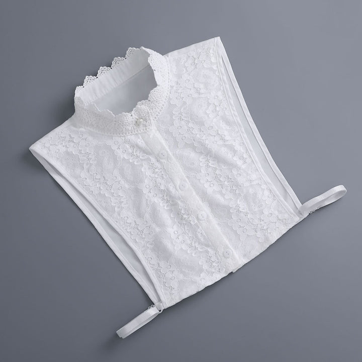 Colletto finto staccabile in pizzo floreale stile vittoriano da donna - image 5