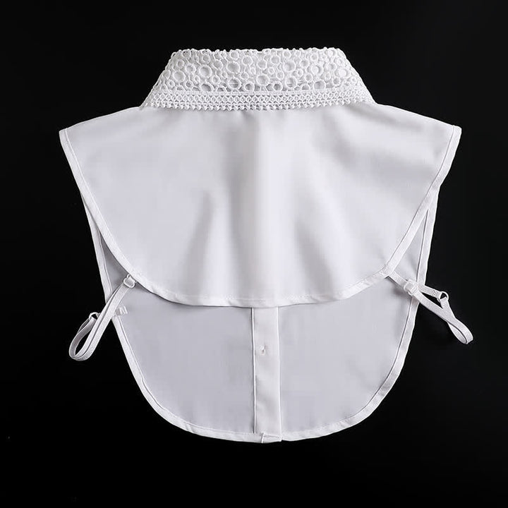 Stratificazione classica con pizzo traforato, accessorio preppy per stratificazioni, colletto finto - image 3