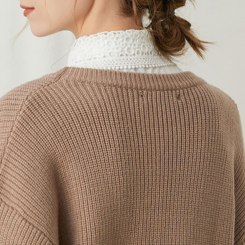 Stratificazione classica con pizzo traforato, accessorio preppy per stratificazioni, colletto finto - image 1