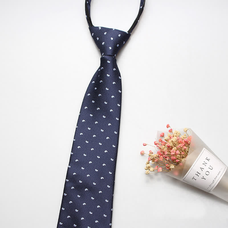 Cravatta con cerniera micro paisley alla moda da uomo - Marina Militare - image 3