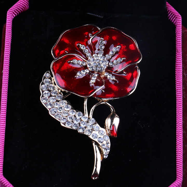 Spilla unisex con strass e papavero per il Memorial Day - image 4