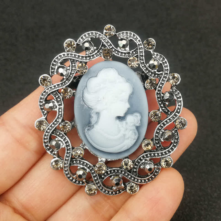 Spilla da donna con cammeo della regina del secolo retrò - image 5