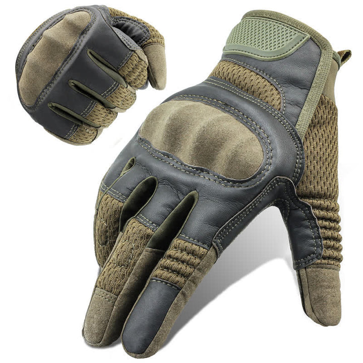 Guanti tattici in gomma con nocche rigide e touch screen - Verde militare - Grande - image 7