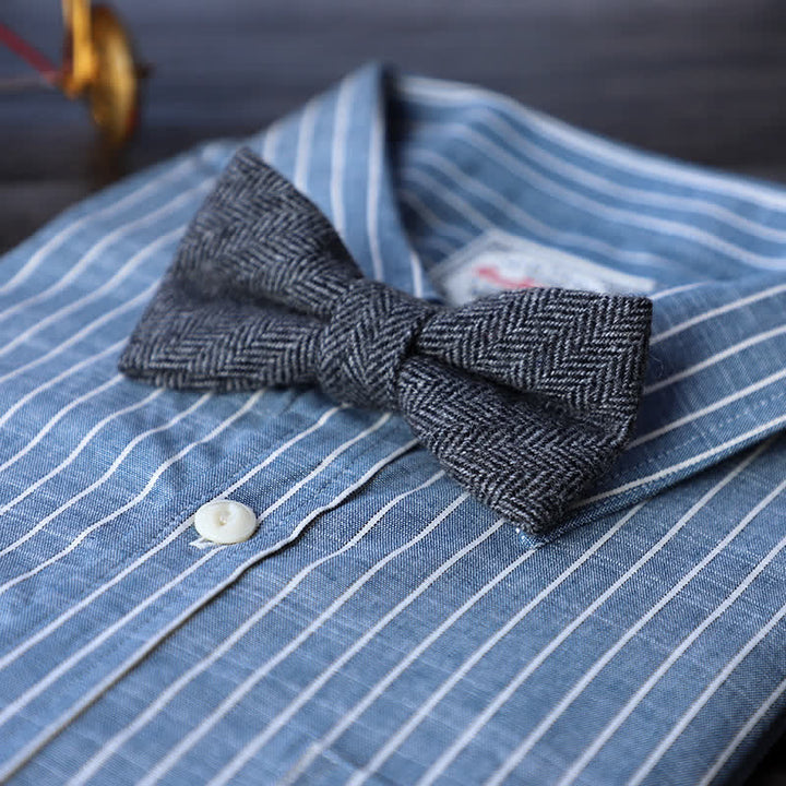 Papillon semplice in misto lana tweed da uomo - # 10 - image 12