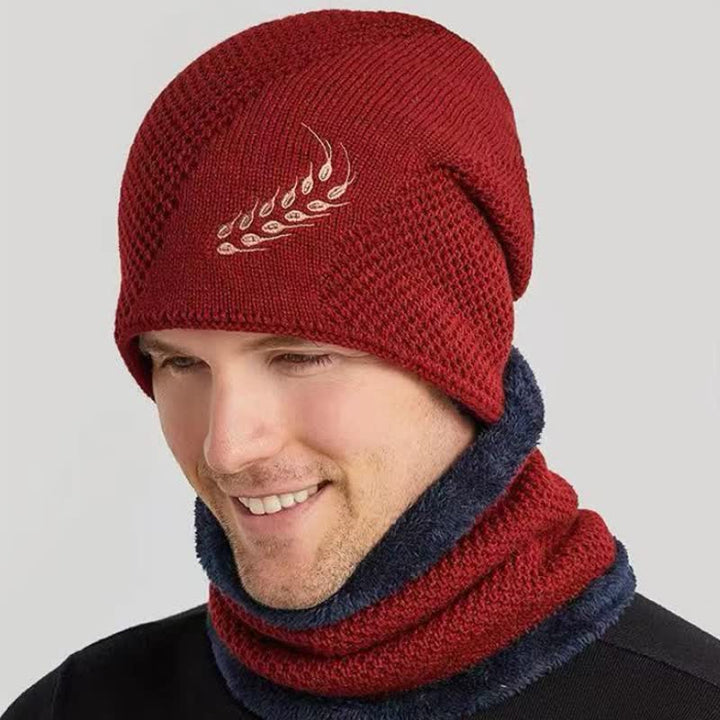 Set di 2 cappelli e scaldacollo con ricamo a forma di grano - image 9