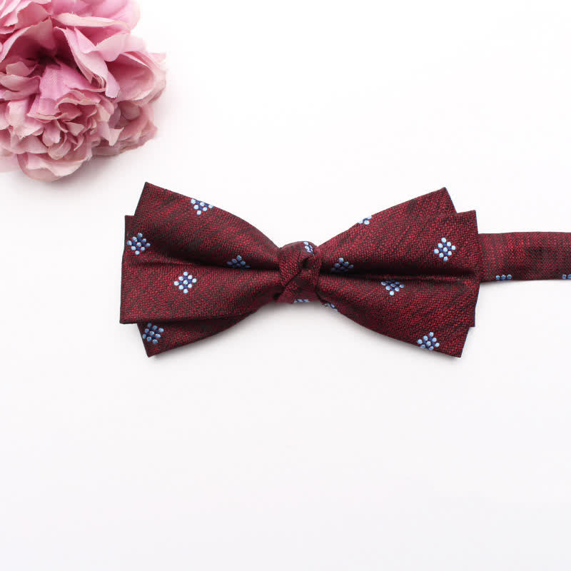 Papillon geometrico da ufficio per uomo - Puntini rossi - image 12