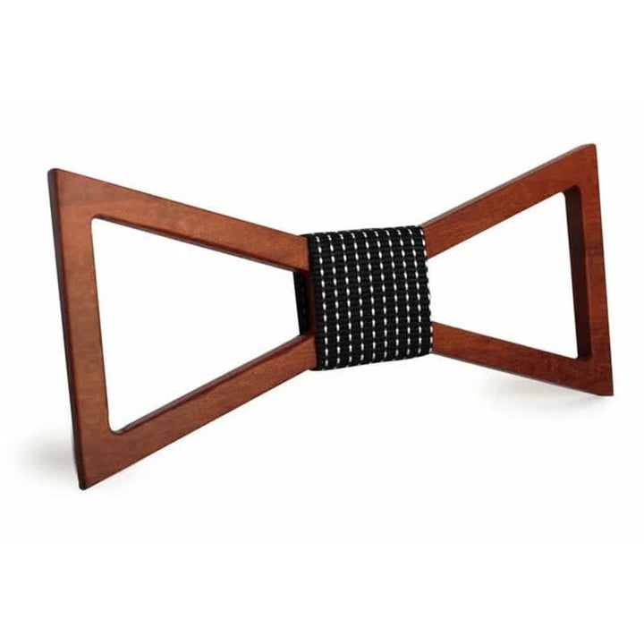 Papillon classico da uomo in legno con cornice - Punteggiato - image 4