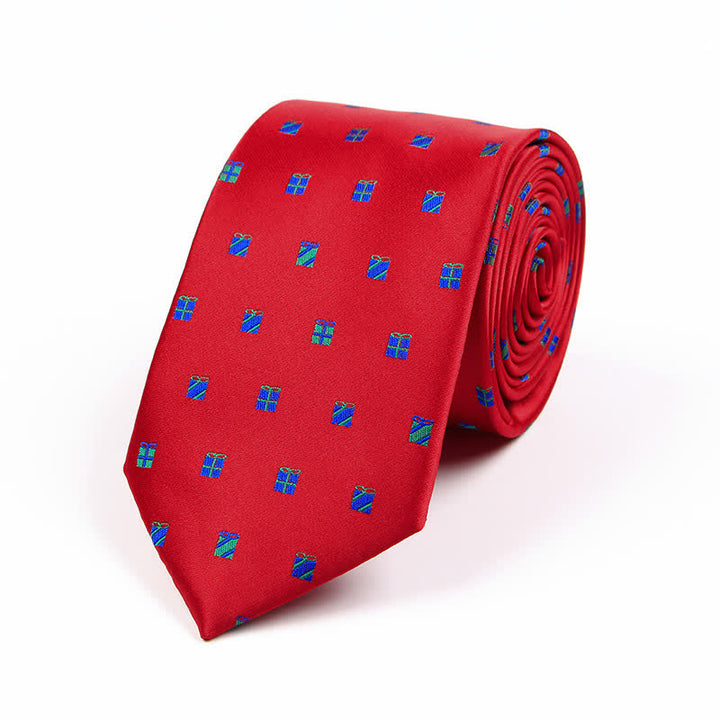 Cravatta da uomo con elemento natalizio Santa Vibe - Regali rossi - image 12