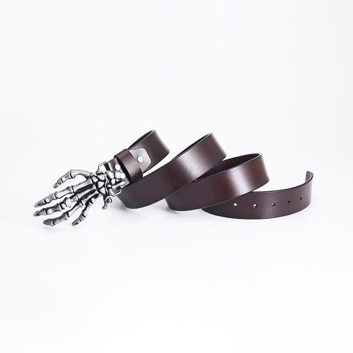 Cintura in pelle da uomo con scheletro punk rock - image 6
