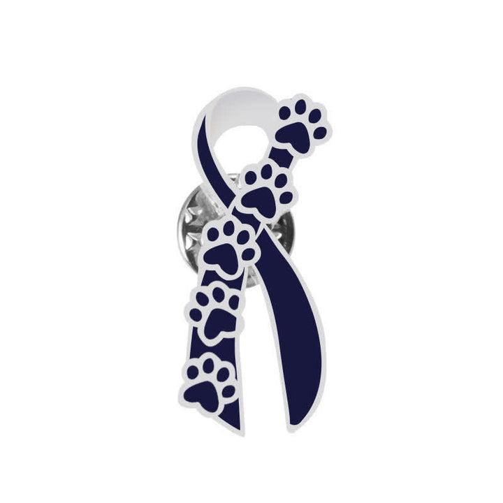 Spilla a nastro con impronta di cucciolo da donna - Blu marino e bianco - image 6