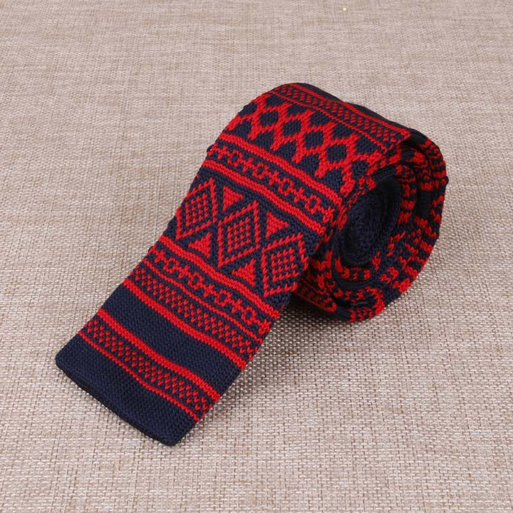 Cravatta sottile esotica in maglia da uomo - Stile n. 9 - image 11