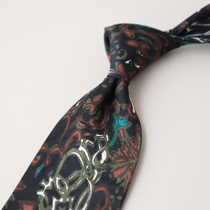 Cravatta da uomo con pittura astratta classica - Stile n. 18 - image 20