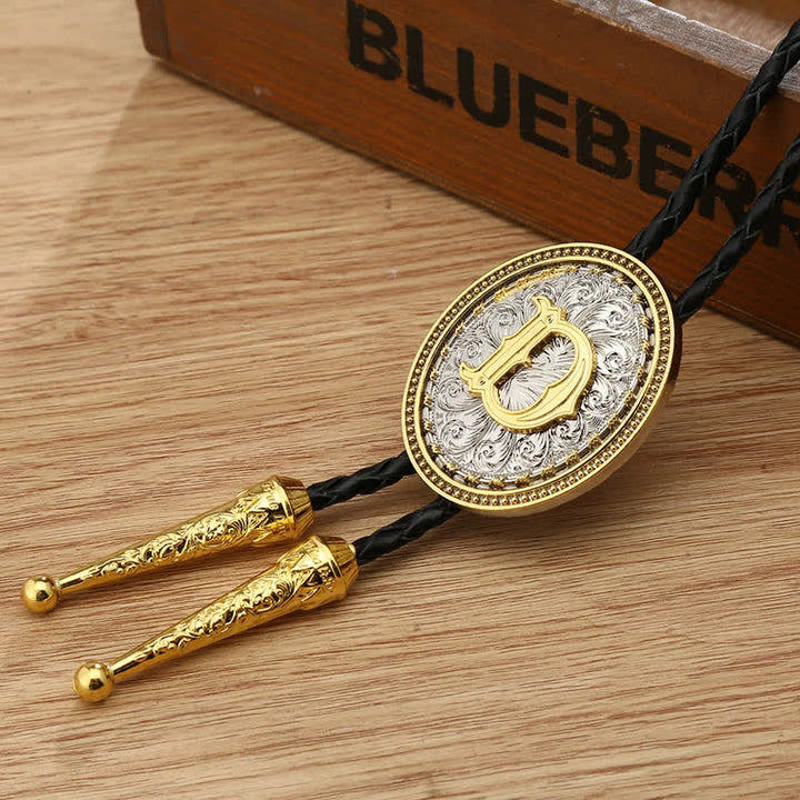 Accessorio per camicia da cowboy occidentale, alfabeto dalla A alla Z, cravatta Bolo - D - image 7