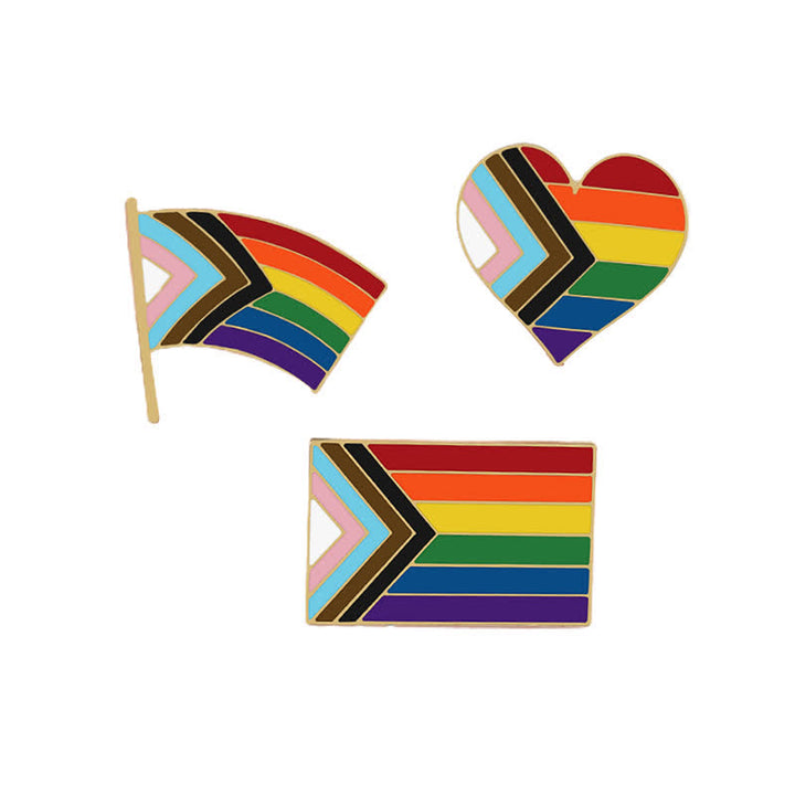 Spilla con bandiera arcobaleno "Show Your Pride" da 3 pezzi - 3 pezzi - image 0