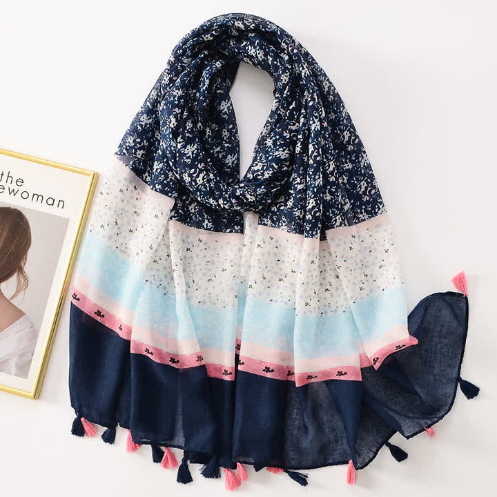 Sciarpa sottile con nappe floreali a farfalla da donna - Stile n. 14 - image 19