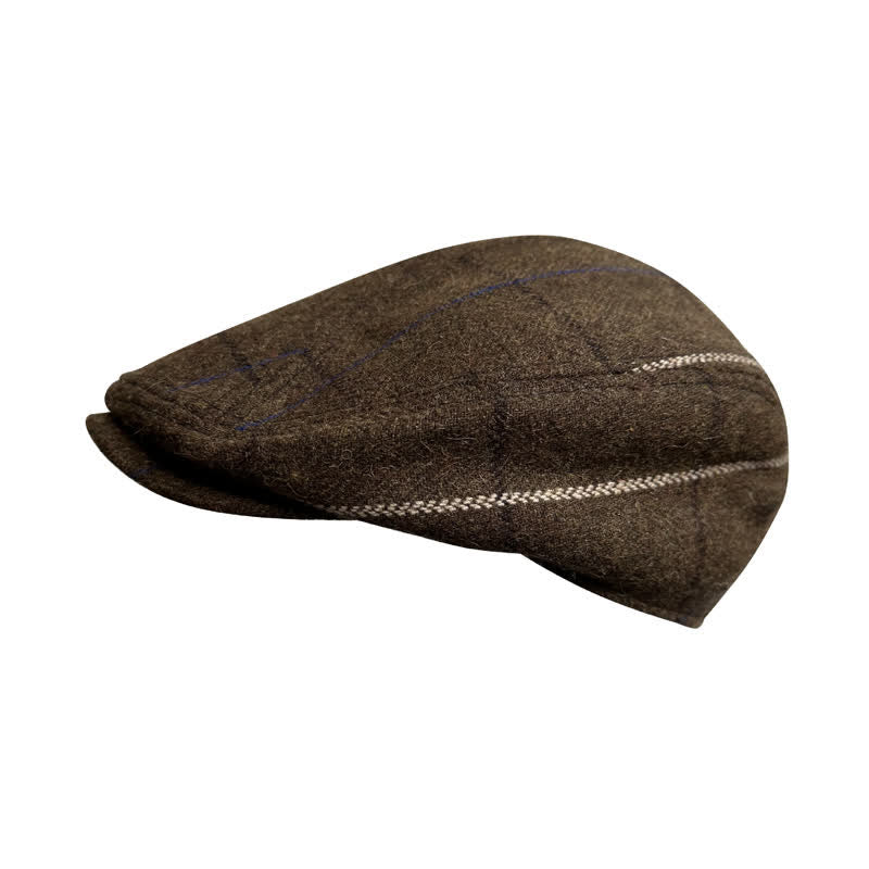 Berretto basco vintage a strisce bianche e blu da caffè - Caffè - Taglia XL (24"-24 1/2") - image 0
