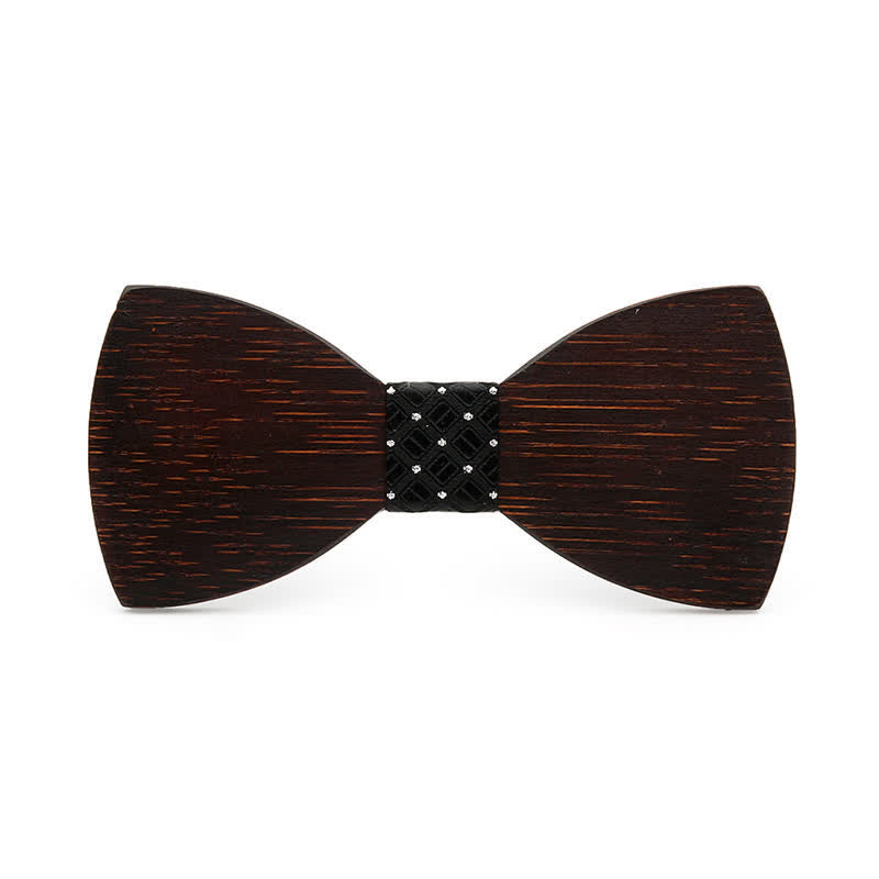 Papillon in legno nero originale da uomo - Nero - image 1