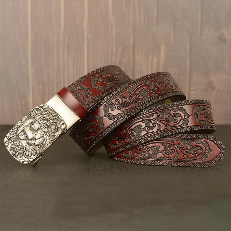 Cintura in pelle da uomo con testa di leone - image 17