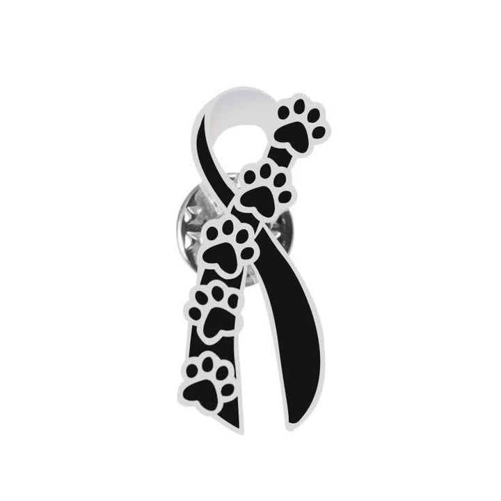 Spilla a nastro con impronta di cucciolo da donna - Bianco e nero - image 5