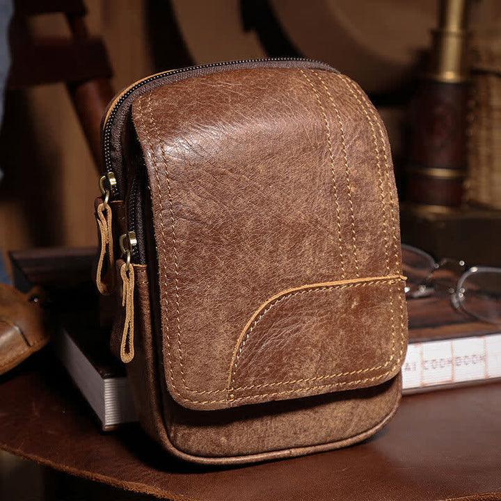 Borsa da viaggio con cintura in pelle nabuk con chiusura magnetica e cerniera - image 1