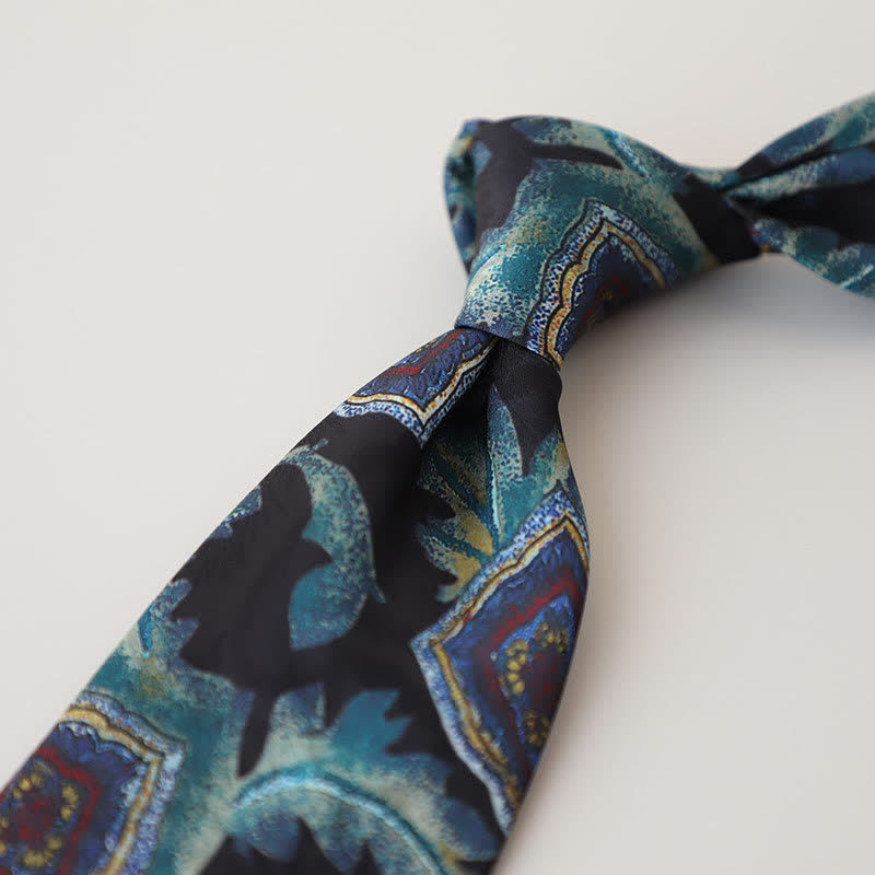 Cravatta da uomo con pittura astratta classica - Stile n. 5 - image 7