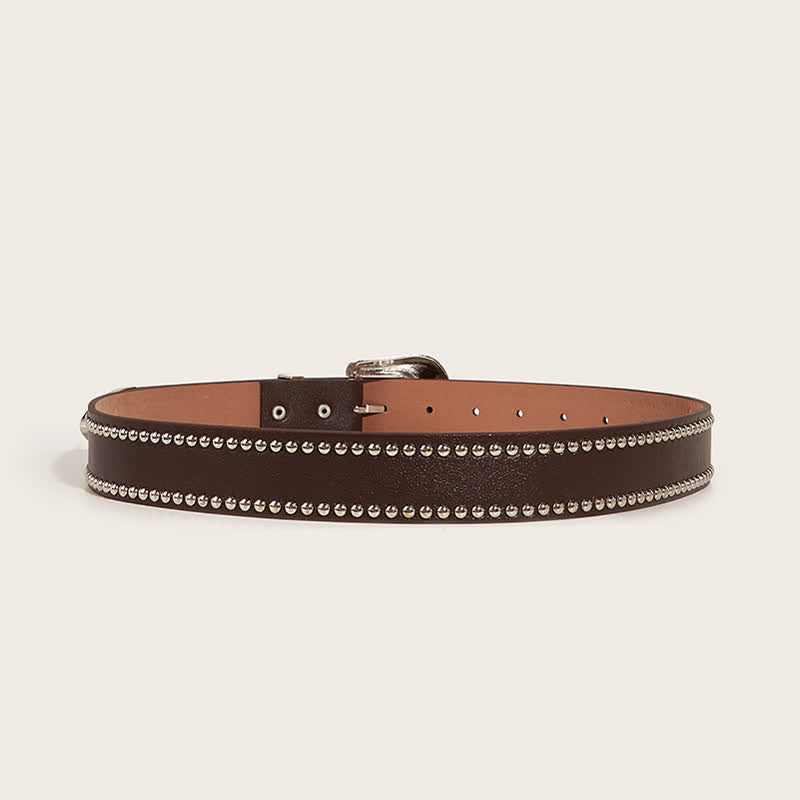Cintura in pelle con rivetti stile punk da donna - image 4