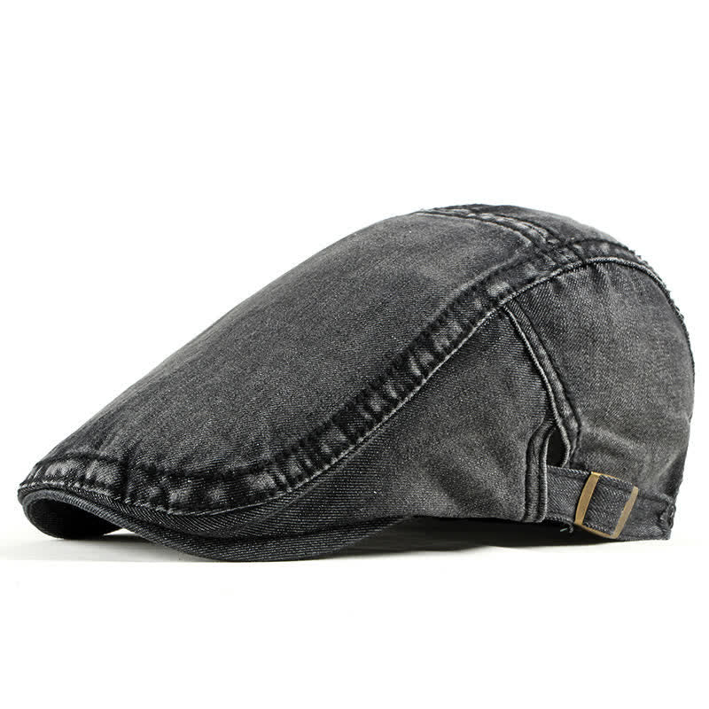 Berretto berretto semplice Jean Denim Casquette - Nero - Regolabile (circa 21 5/8"-23 5/8") - image 0