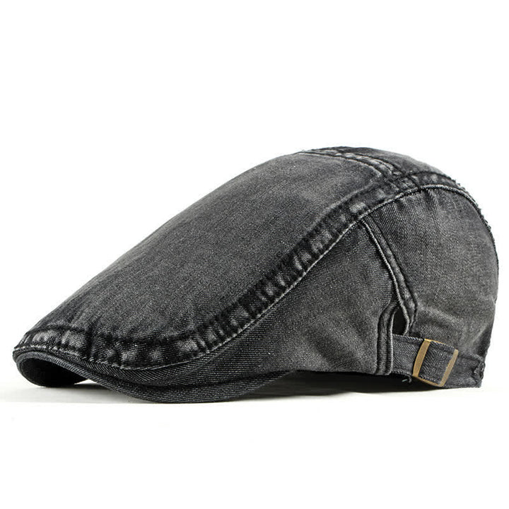 Berretto berretto semplice Jean Denim Casquette - Nero - Regolabile (circa 21 5/8"-23 5/8") - image 0