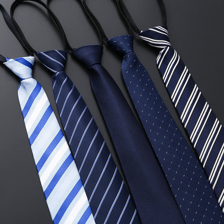 Cravatta da uomo con cerniera blu