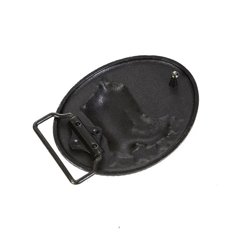 Cintura in pelle con fibbia per stivali da cowboy fai da te da uomo - image 1