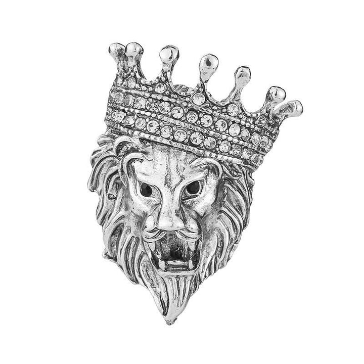 Spilla da uomo Lordly King Lion - Argento - image 7