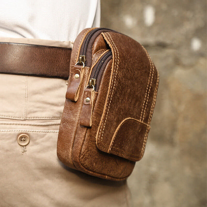 Borsa da viaggio con cintura in pelle nabuk con chiusura magnetica e cerniera - image 11