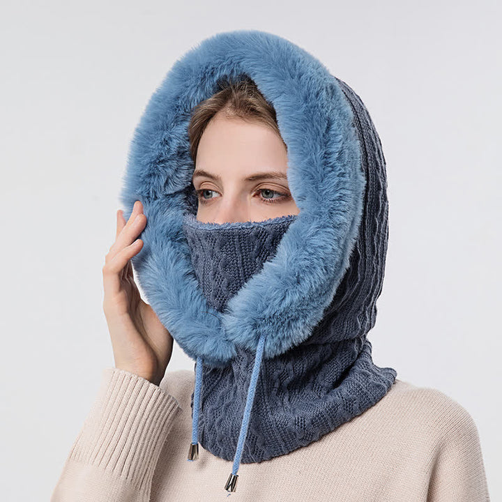 Cappello lavorato a maglia con cappuccio e maschera per il viso color caramella da donna - Marina Militare - Regolabile (22"-23 1/4") - image 12