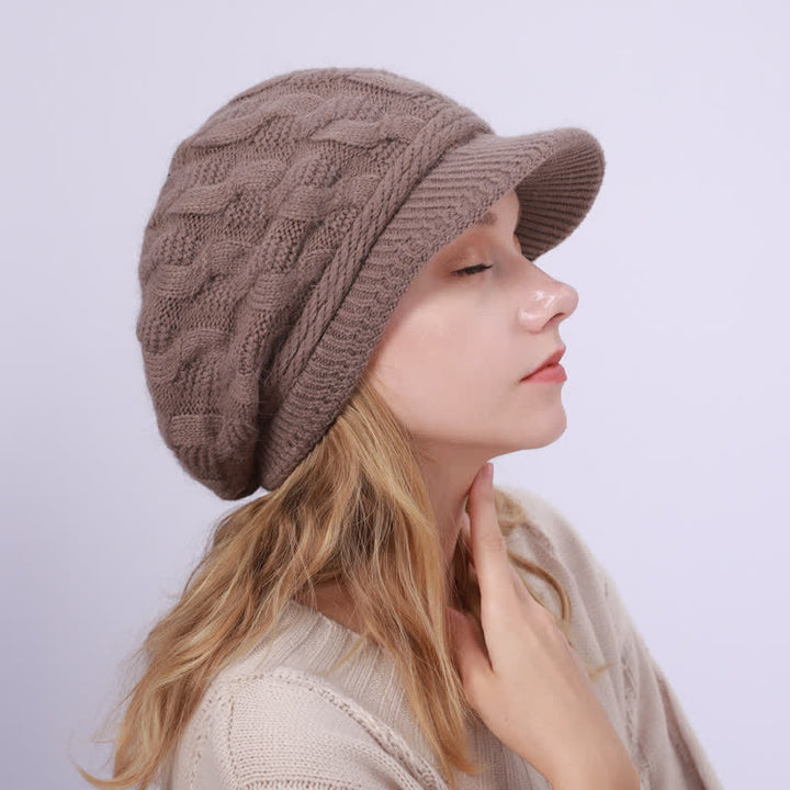 Cappello con visiera e fodera soffice e soffice da donna - image 10